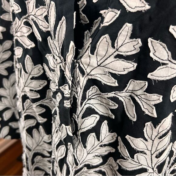 Anthropologie Botanical Applique Popover Tunic Blouse Medium - Picture 5 of 13